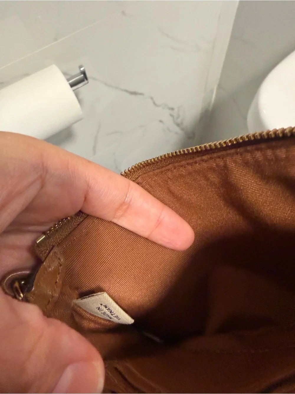 Coach Leather Wristlet in Brown